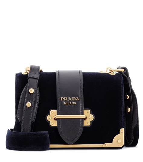 prada velvet cahier bag blue